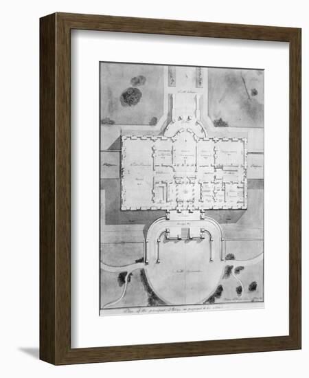 Plan of the Principal Story of the White House from 1807-Benjamin Henry Latrobe-Framed Giclee Print