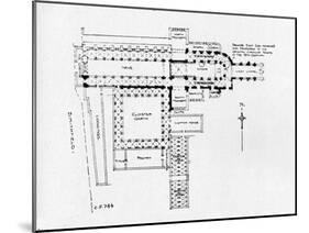 Plan of the Priory Church of St Bartholomew-the-Great, London, 1906-Unknown-Mounted Giclee Print