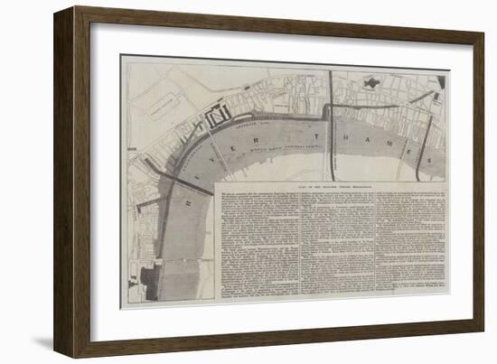 Plan of the Proposed Thames Embankment-null-Framed Giclee Print