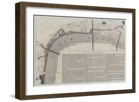 Plan of the Proposed Thames Embankment-null-Framed Giclee Print