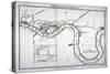 Plan of the River Thames Showing the London Docks and the Isle of Dogs, 1797-null-Stretched Canvas