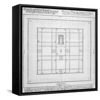 Plan of the Temple of Solomon, Jerusalem, Fron "Entwurf Einer Historischen Architektur," 1721-Johann Bernhard Fischer Von Erlach-Framed Stretched Canvas