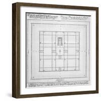 Plan of the Temple of Solomon, Jerusalem, Fron "Entwurf Einer Historischen Architektur," 1721-Johann Bernhard Fischer Von Erlach-Framed Giclee Print