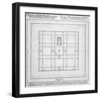 Plan of the Temple of Solomon, Jerusalem, Fron "Entwurf Einer Historischen Architektur," 1721-Johann Bernhard Fischer Von Erlach-Framed Giclee Print