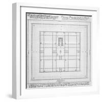 Plan of the Temple of Solomon, Jerusalem, Fron "Entwurf Einer Historischen Architektur," 1721-Johann Bernhard Fischer Von Erlach-Framed Giclee Print