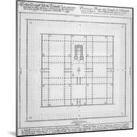 Plan of the Temple of Solomon, Jerusalem, Fron "Entwurf Einer Historischen Architektur," 1721-Johann Bernhard Fischer Von Erlach-Mounted Giclee Print