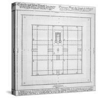 Plan of the Temple of Solomon, Jerusalem, Fron "Entwurf Einer Historischen Architektur," 1721-Johann Bernhard Fischer Von Erlach-Stretched Canvas