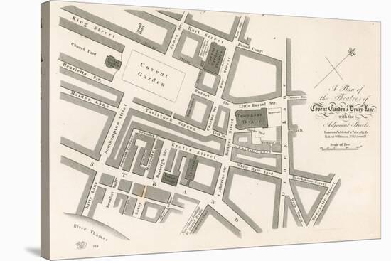 Plan of the Theatres of Covent Garden, London-null-Stretched Canvas