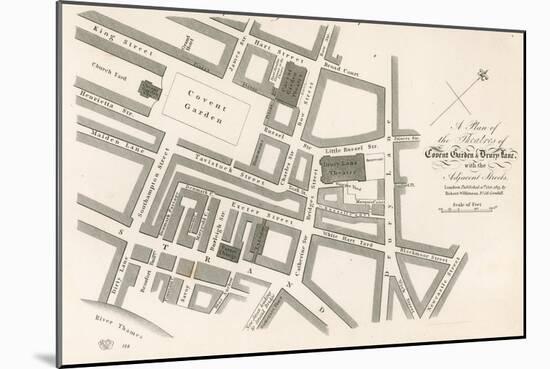 Plan of the Theatres of Covent Garden, London-null-Mounted Giclee Print