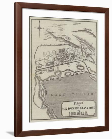 Plan of the Town and Inland Port of Ismailia-null-Framed Giclee Print