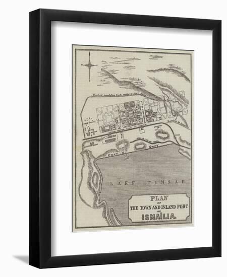 Plan of the Town and Inland Port of Ismailia-null-Framed Giclee Print