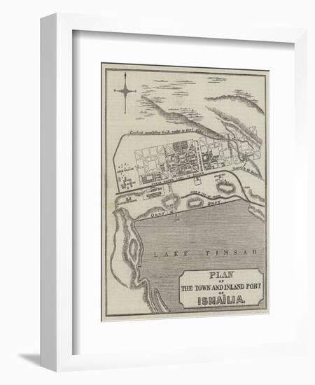 Plan of the Town and Inland Port of Ismailia-null-Framed Giclee Print