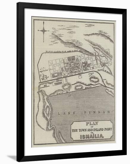 Plan of the Town and Inland Port of Ismailia-null-Framed Premium Giclee Print