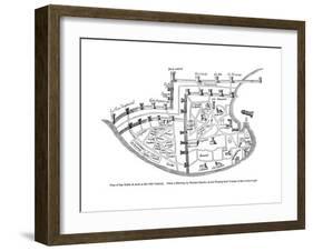 Plan of the Town of Acre, Palestine, 14th Century-null-Framed Giclee Print