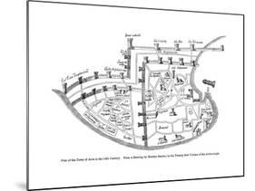 Plan of the Town of Acre, Palestine, 14th Century-null-Mounted Giclee Print