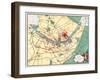 Plan of the Universal Exposition, Paris, 1889-null-Framed Giclee Print