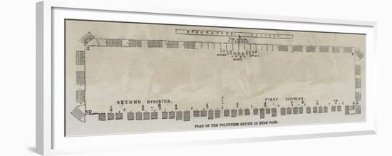 Plan of the Volunteer Review in Hyde Park-null-Framed Premium Giclee Print