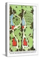 Plan of Two Suburban Residences at Albany, New York-J. Weidermann-Stretched Canvas