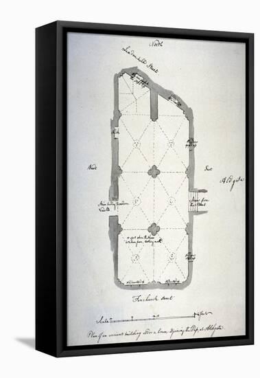 Plan of Vaulting in St Michael's Crypt, Aldgate, London, 1784-John Carter-Framed Stretched Canvas