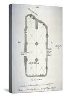 Plan of Vaulting in St Michael's Crypt, Aldgate, London, 1784-John Carter-Stretched Canvas