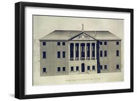 Plan of Villa Piovene in Lonedo Designed by Lugo Vicentino-Ottavio Bertotti Scamozzi-Framed Giclee Print