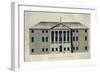 Plan of Villa Piovene in Lonedo Designed by Lugo Vicentino-Ottavio Bertotti Scamozzi-Framed Giclee Print