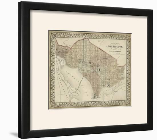 Plan of Washington, D.C.-Mitchell-Framed Photographic Print