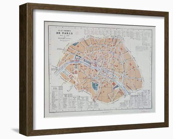 Plan-omnibus de Paris, 1855-Ehrard et Guillaume Regamey-Framed Giclee Print