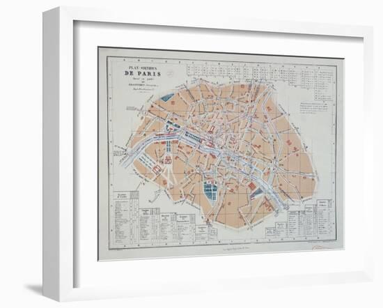 Plan-omnibus de Paris, 1855-Ehrard et Guillaume Regamey-Framed Giclee Print