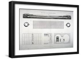 Plan, Sections and Elevations of the Thames Tunnel, London, 1835-E Turrell-Framed Giclee Print