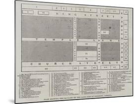 Plan Showing the Ravages of the Late Fire at Kingston, Jamaica-null-Mounted Giclee Print