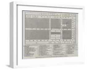 Plan Showing the Ravages of the Late Fire at Kingston, Jamaica-null-Framed Giclee Print