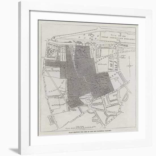 Plan Showing the Site of the New National Gallery-John Dower-Framed Giclee Print