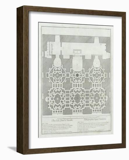 Planche 1 : Plan au sol de la Grotte de Thétis de Versailles-null-Framed Giclee Print