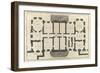 Planche 10 : Plan du sous-sol de l’hôtel de la duchesse du Maine (ancien hôtel de Moras)-Jacques-François Blondel-Framed Giclee Print