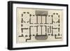 Planche 10 : Plan du sous-sol de l’hôtel de la duchesse du Maine (ancien hôtel de Moras)-Jacques-François Blondel-Framed Giclee Print