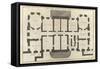 Planche 10 : Plan du sous-sol de l’hôtel de la duchesse du Maine (ancien hôtel de Moras)-Jacques-François Blondel-Framed Stretched Canvas