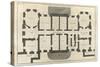 Planche 10 : Plan du sous-sol de l’hôtel de la duchesse du Maine (ancien hôtel de Moras)-Jacques-François Blondel-Stretched Canvas