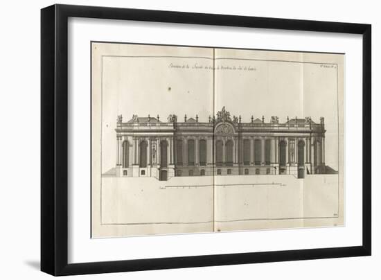 Planche 100 : Elévation de la façade du Palais Bourbon, du côté de l’entrée.-Jacques-François Blondel-Framed Giclee Print