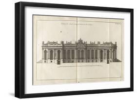 Planche 100 : Elévation de la façade du Palais Bourbon, du côté de l’entrée.-Jacques-François Blondel-Framed Giclee Print