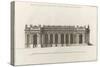 Planche 102 : Elévation de façade latérad’une  ai du Palais Bourbon, du côté  jardins-Jacques-François Blondel-Stretched Canvas