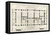 Planche 105 : Plan du rez-de-chaussée de l’Hôtel de Lassay, rue de l’Université à Paris.-Jacques-François Blondel-Framed Stretched Canvas