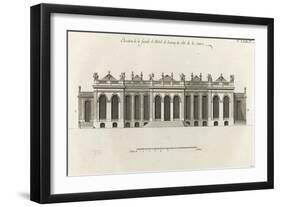 Planche 107 : Elévation de la façade l’Hôtel de Lassay, du côté de la rivière (la Seine)-Jacques-François Blondel-Framed Giclee Print