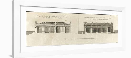 Planche 108 : Coupe de l’Hôtel de Lassay sur la longueur du vestibule et du salon-Jacques-François Blondel-Framed Giclee Print