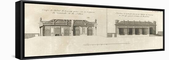Planche 108 : Coupe de l’Hôtel de Lassay sur la longueur du vestibule et du salon-Jacques-François Blondel-Framed Stretched Canvas