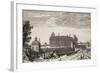 Planche 112: vue du château royal de Monceaux prise du côté du village vers 1740-Jacques Rigaud-Framed Giclee Print