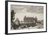 Planche 112: vue du château royal de Monceaux prise du côté du village vers 1740-Jacques Rigaud-Framed Giclee Print