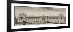 Planche 12 : vue de la colonnade du Louvre en 1752 ("diverses vues de Paris" pl. 14)-Jacques Rigaud-Framed Giclee Print