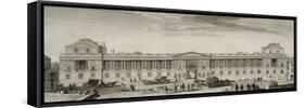 Planche 12 : vue de la colonnade du Louvre en 1752 ("diverses vues de Paris" pl. 14)-Jacques Rigaud-Framed Stretched Canvas