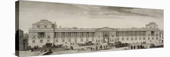 Planche 12 : vue de la colonnade du Louvre en 1752 ("diverses vues de Paris" pl. 14)-Jacques Rigaud-Stretched Canvas